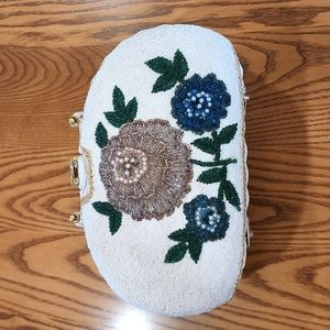 Vintage Adele Beaded Wicker Handbag